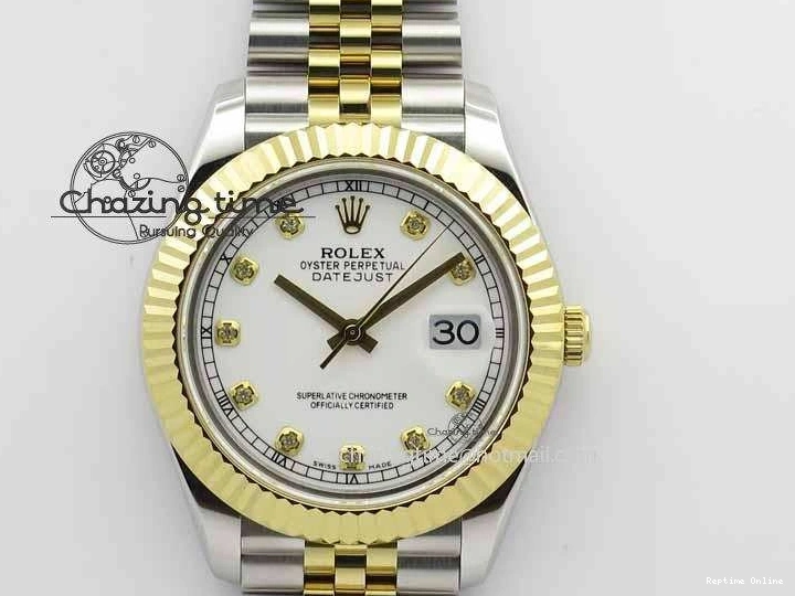 0228 DateJust II 41mm SS YG BP Maker Best Edition White Diam Dial On Jubilee Bracelet A ModernLook 3663